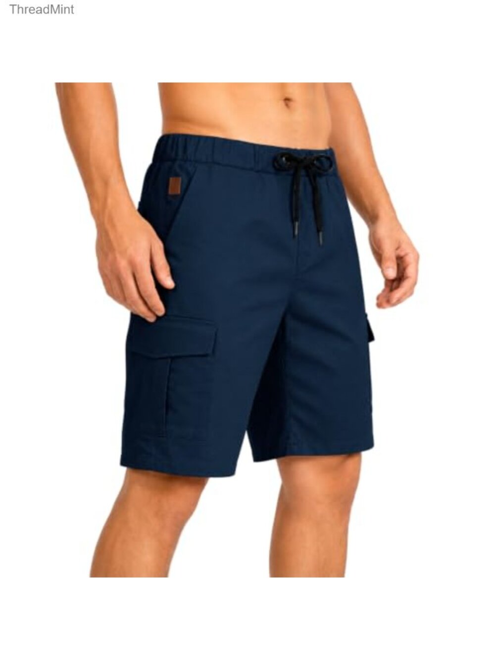 Men's Drawstring Waist Cargo Shorts with Utility Pockets Quick Dry Polyester
